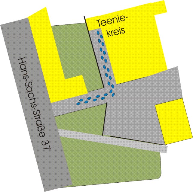 Grundriss mit Wegskizze